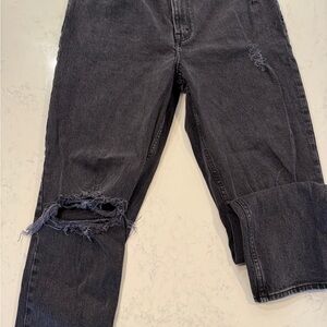 A&F Distressed Black Jeans